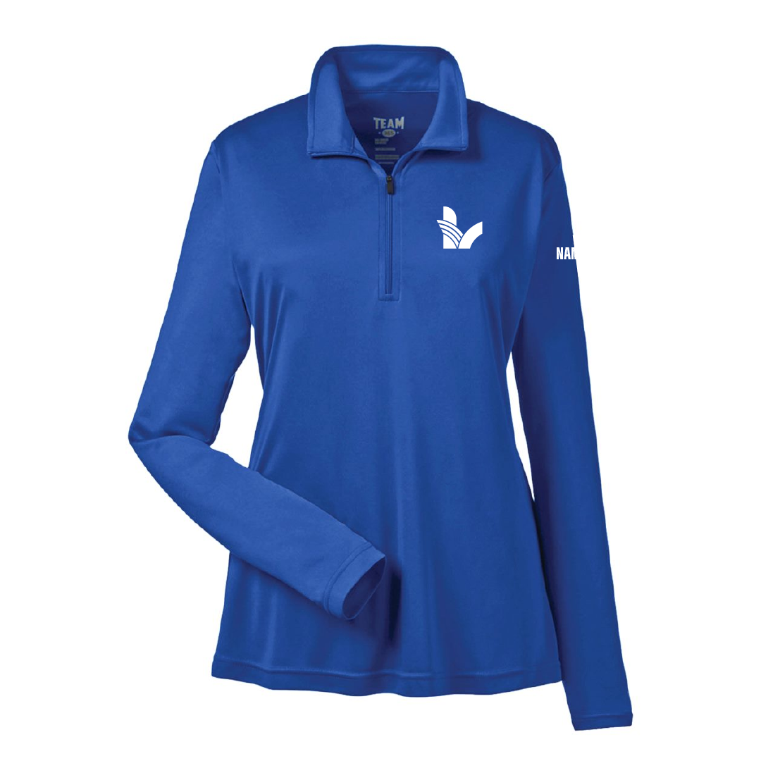 LV - Embroidered Ladies Performance 1/4 Zip Pullover