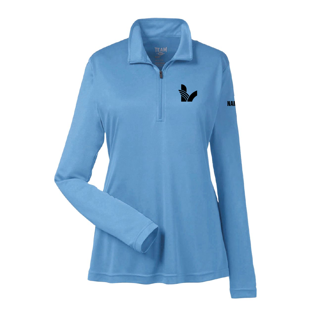 LV - Embroidered Ladies Performance 1/4 Zip Pullover