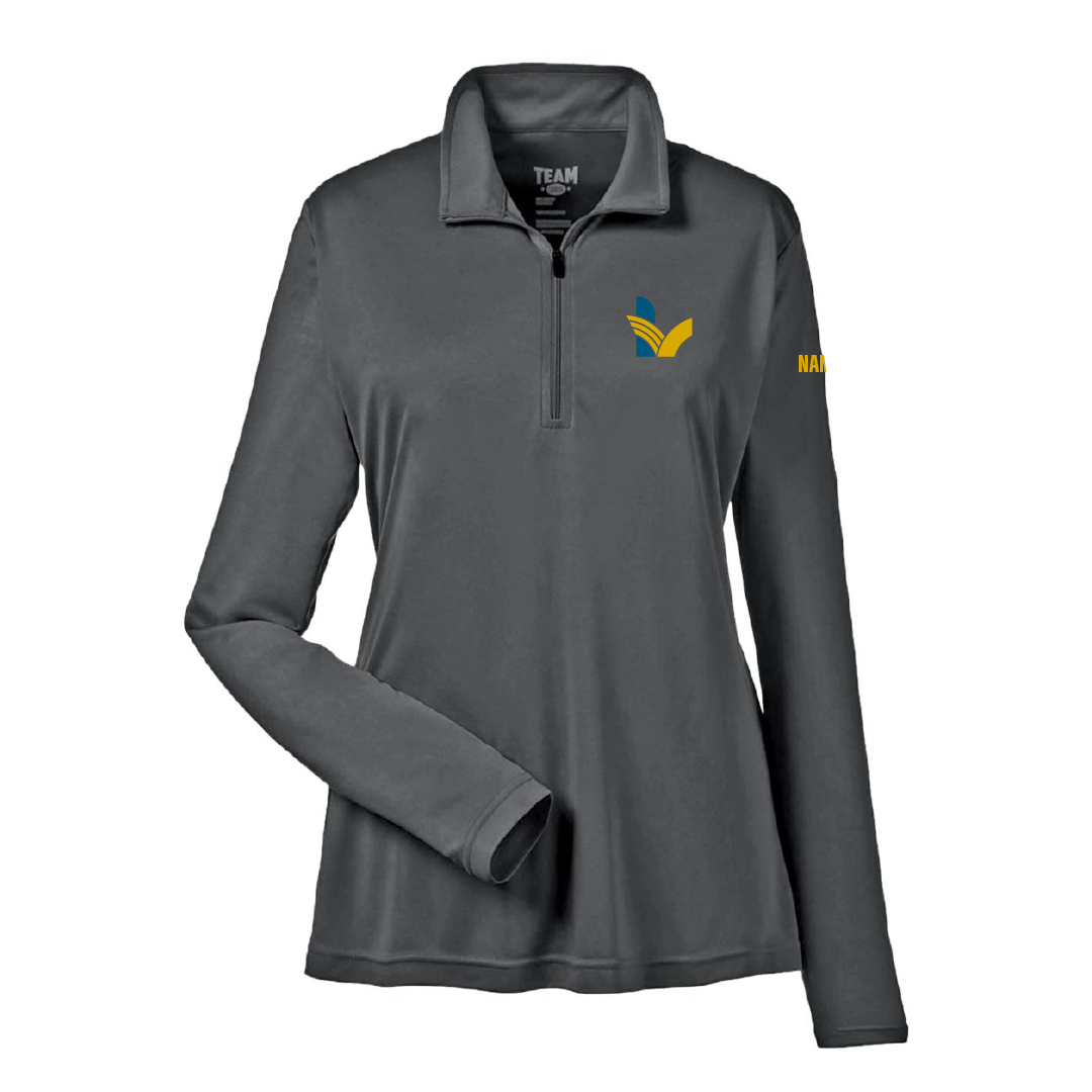 LV - Embroidered Ladies Performance 1/4 Zip Pullover