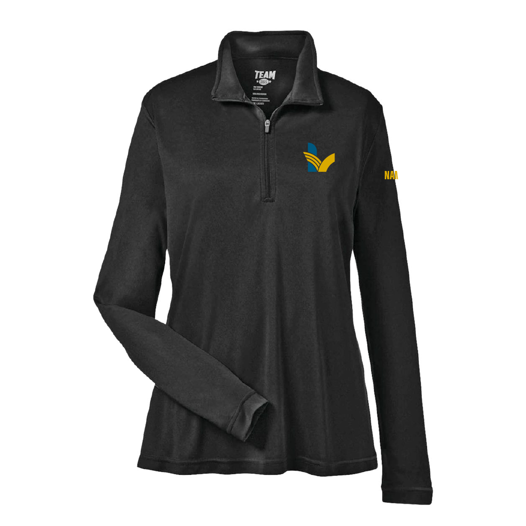 LV - Embroidered Ladies Performance 1/4 Zip Pullover