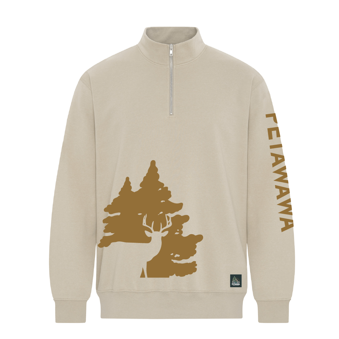 TOP - Unisex Printed 1/4 Zip Sweatshirt