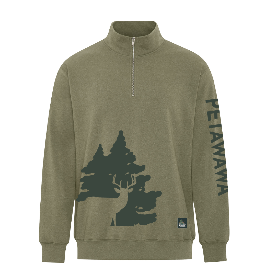 TOP - Unisex Printed 1/4 Zip Sweatshirt