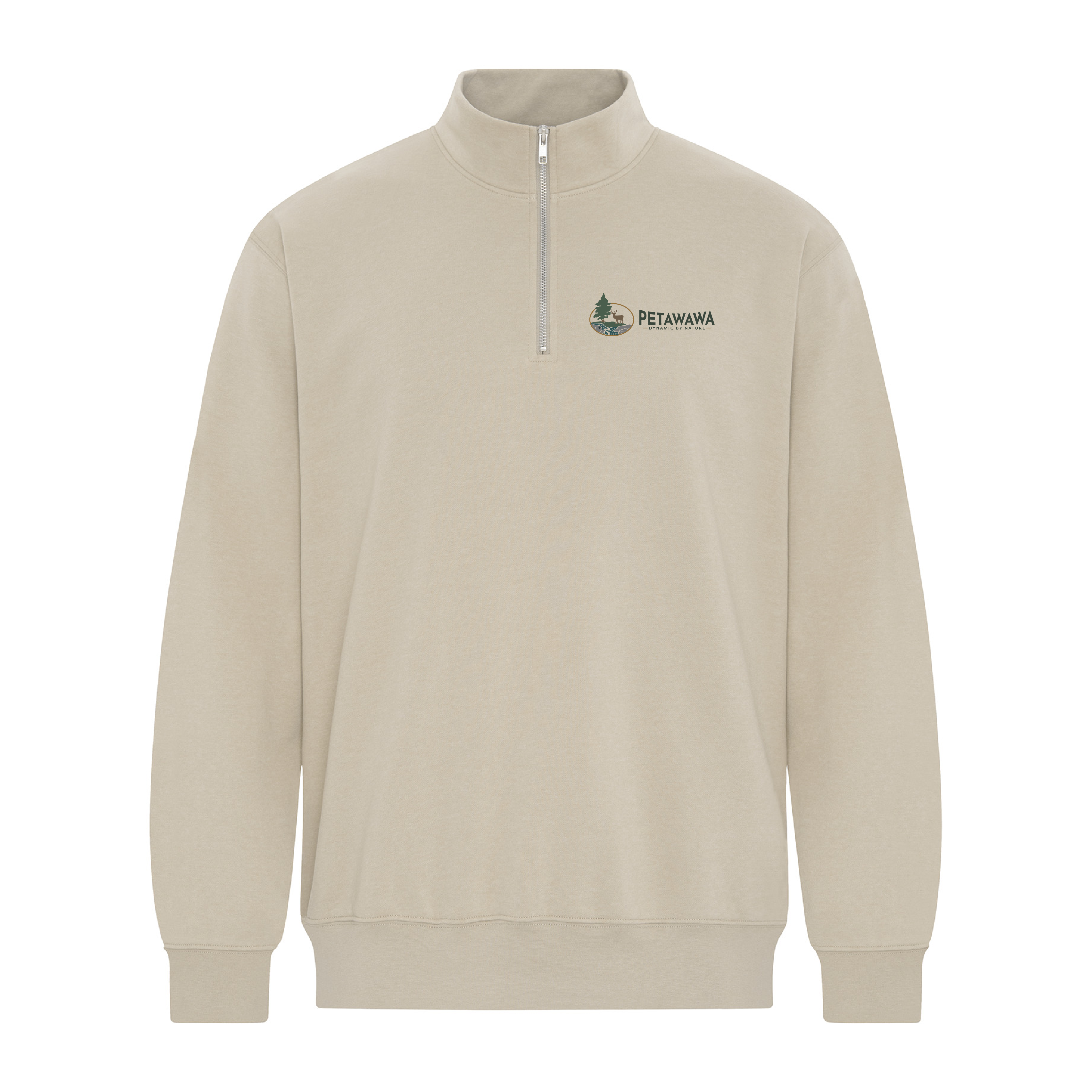 TOP - Printed Logo Unisex 1/4 Zip Sweater