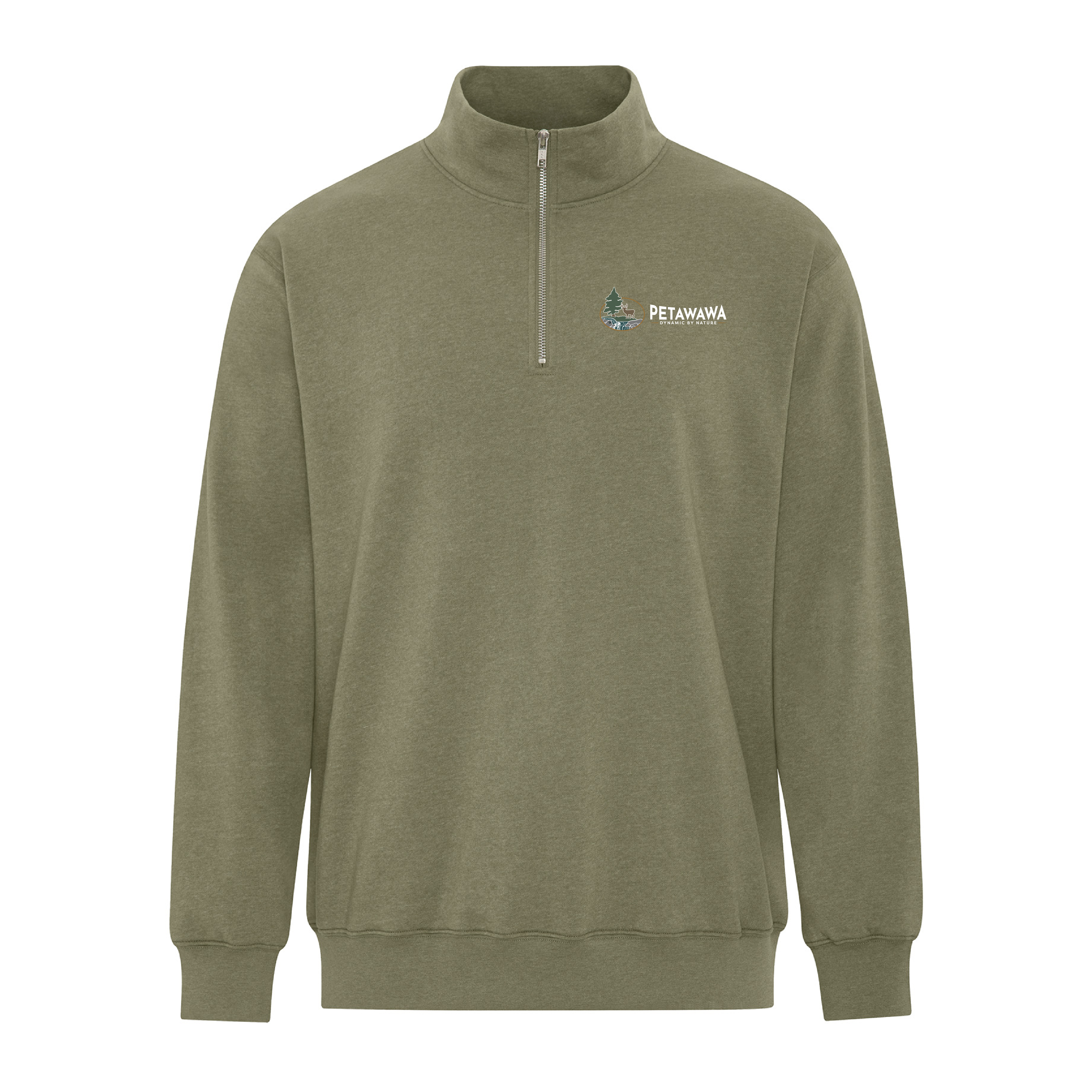 TOP - Printed Logo Unisex 1/4 Zip Sweater