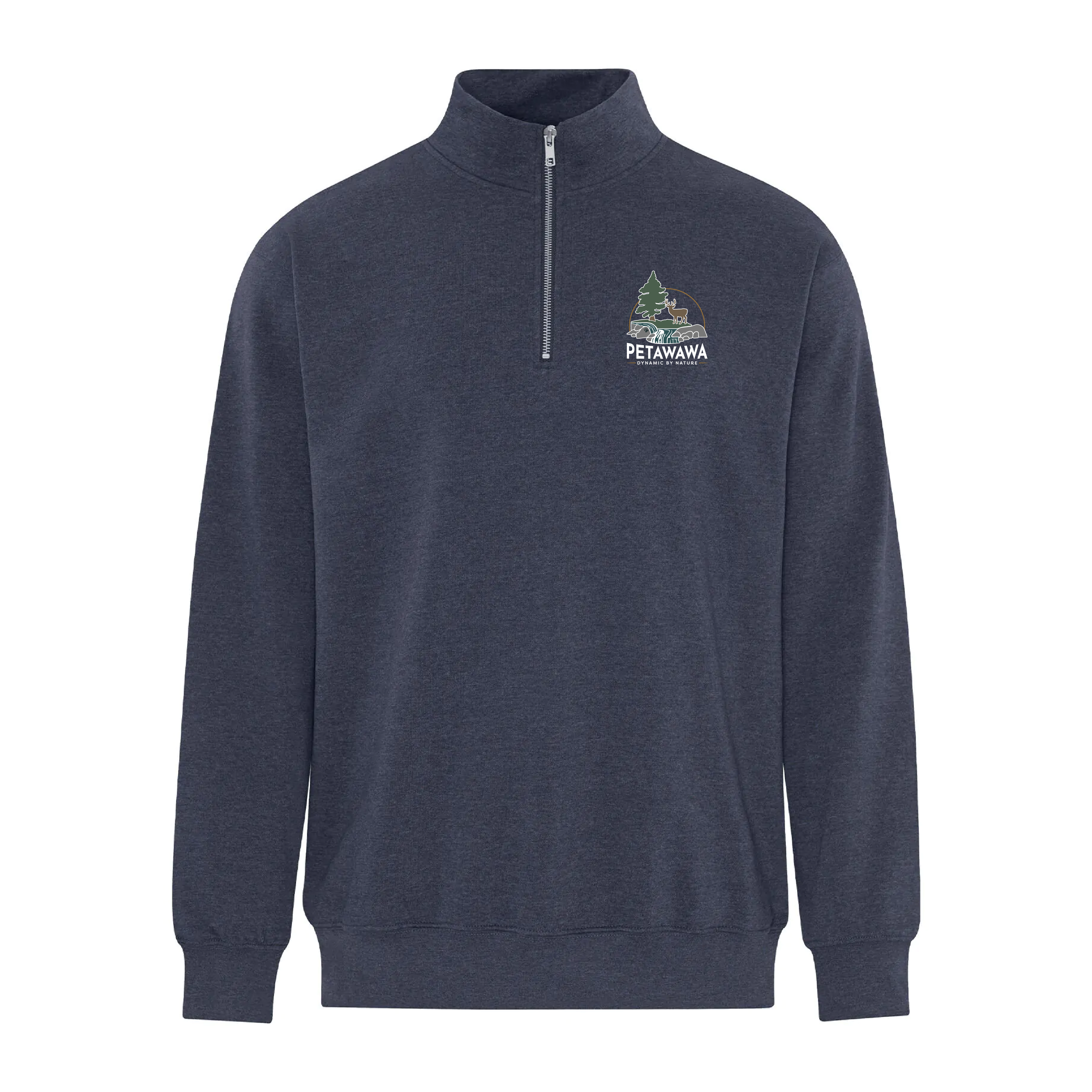 TOP - Printed Logo Unisex 1/4 Zip Sweater