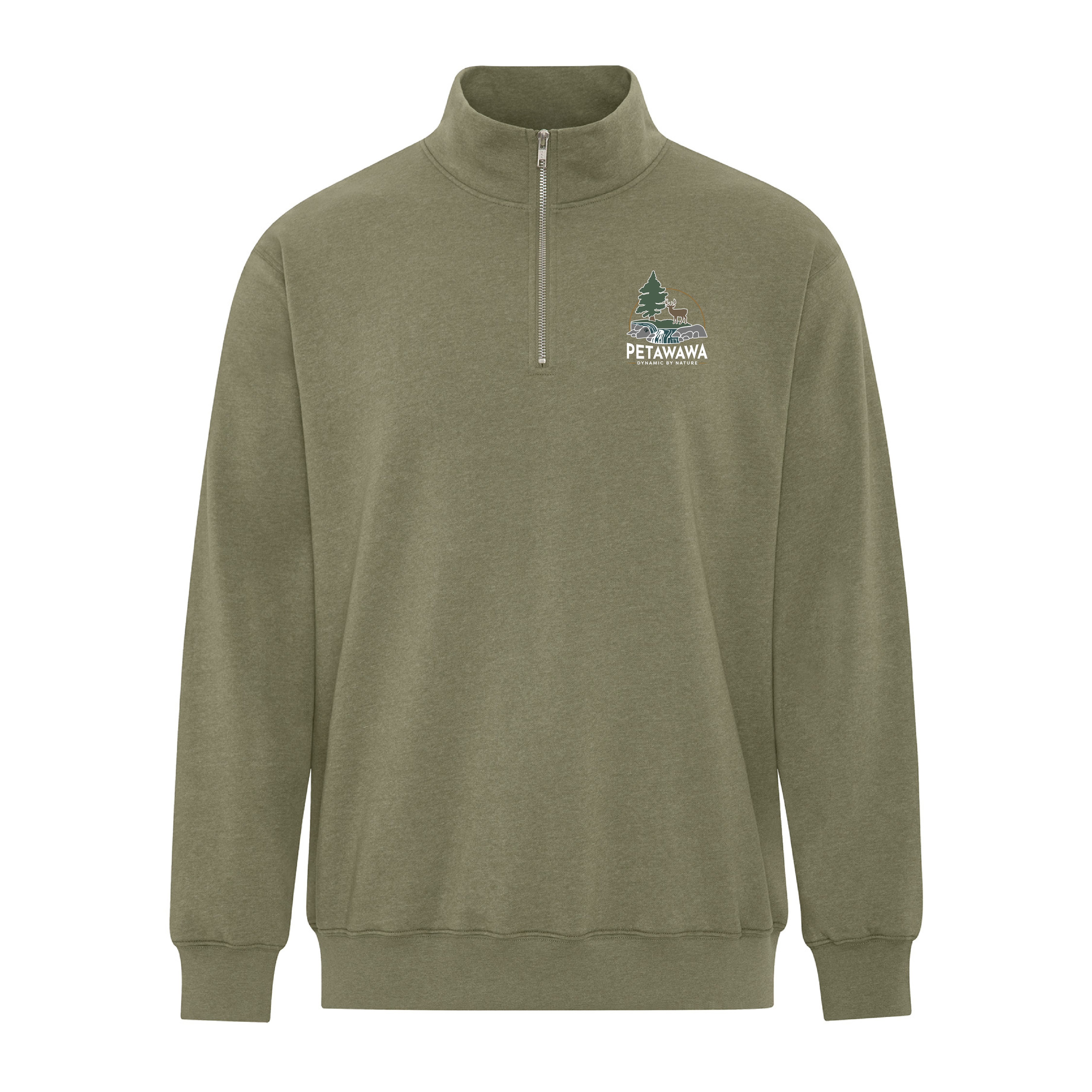 TOP - Printed Logo Unisex 1/4 Zip Sweater