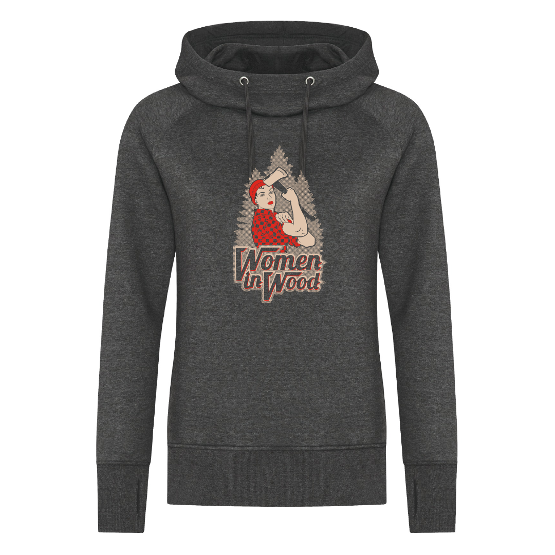 WIW Ladies' Printed Pullover Hoodie